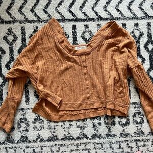 Free people long sleeve crop thermal